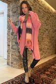 Paloma Oversized Grunge Knit Indian Rose